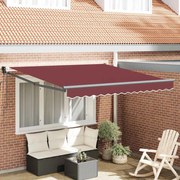 vidaXL Copertina retractabilă automat, vișiniu, 300x250 cm