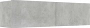 vidaXL Comodă TV, gri beton, 120 x 30 x 30 cm, lemn prelucrat