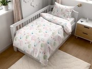 Lenjerie de pat din bumbac pentru patut BALUNEA albă Dimensiune lenjerie de pat: 45 x 65 cm | 90 x 135 cm