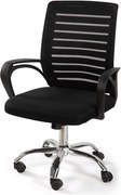 Scaun de birou negru tapițat Evon – Bonami Essentials