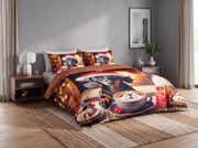 Lenjerie de pat 3D din microflanel WARM WOOFS colorata + fata de perna 40x50 cm gratis Dimensiune lenjerie de pat: 70 x 90 cm | 140 x 200 cm