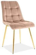 Scaun Chic velvet bej/auriu Blu28