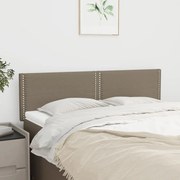 vidaXL Tăblii de pat, 2 buc., gri taupe, 72x5x78/88 cm, textil