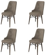 Set de scaune de sufragerie Pare Cappuccino șiBrown, 4 buc., 4 buc