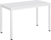 Masa de sufragerie alba cu blat alb TESSA 120x60 cm