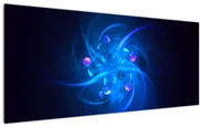 Tabloul modern cu abstracțiune albastră (120x50 cm)