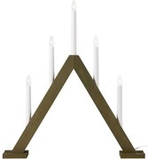 Markslöjd 706224 - Candelabru de Crăciun ARIELE 5xE10/3W/230V pin/maro