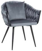 Scaun tapitat Nuvo Velvet – Gri