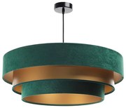 Lustr TRINITI 1xE27/60W/230V verde/auriu pe cablu