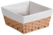Kesper 17842 Coș de depozitare cu căptușeală dințesătură, 28,5 x 28,5 x 14,5 cm