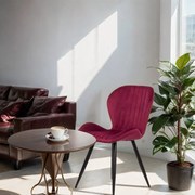 Scaun dining din catifea BUC 248U visiniu