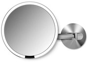 Oglindă de perete/cosmetică (5x) cu led/de mărire ø 20 cm Sensor – simplehuman