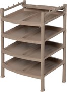 Raft pentru pantofi 4 etaje Brown 52 x 34 x 67 cm