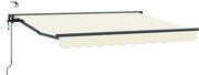 vidaXL Cort electric retractabil Crem 2,5 x 2 m