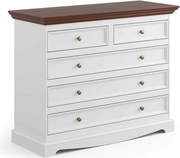 Comodă lemn masiv nuc Linea Alb-, 112 × 45 × 87 cm