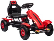 HOMCOM Kart cu Pedale pentru Copii 5-12 Ani, 121x58x61 cm, Roșu | Aosom Romania