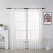 Perdea alba FLORIA cu model floral 140x250 cm Agatat: Rejansa