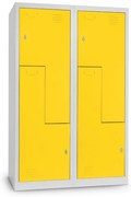 Dulap metalic Z, 120 x 50 x 180 cm, blocare, galben - ral 1023