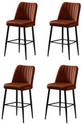 Set de scaune de bar Vento Tile Red and Black, 4buc., 4 buc