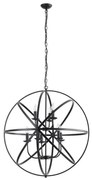 Lustra suspendata stil traditional Orbit 8Lt, negru