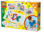 Set creativ mozaic - Tabla de jucarie mozaic cu pini colorati