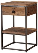Noptiera din lemn reciclat, aspect rustic, Galion