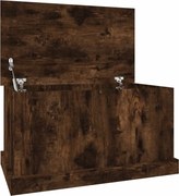 vidaXL Cutie de depozitare, stejar afumat, 70x40x38 cm, lemn prelucrat