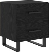 vidaXL Dulap de noapte Stejar Negru 40 x 35 x 47,5 cm Lemn compozit