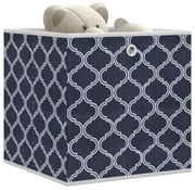 vidaXL Cutii depozit pliabile 10buc albastru 32x32x32cm textil nețesut