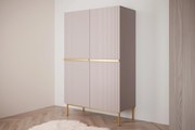 Dulap Nicole - roz antic MDF / picioare de aurii
