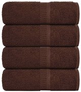 vidaXL Prosoape de baie 4 buc. FROGN maro 30x30 cm 100% bumbac