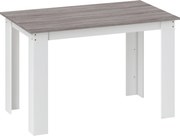 HOMCOM Masă Modernă de Dining pentru 4-6 Persoane 120x69x75 cm Gri și Alb | Aosom Romania