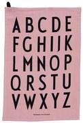 Prosop din bumbac Design Letters Alphabet, 40 x 60 cm, roz