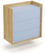 Comoda modulara Mobius S3 natur/albastru - H83