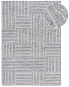Covor albastru deschis țesut manual din lână 120x170 cm Memphis Wool – Flair Rugs