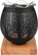 Difuzor uleiuri parfumate - Veioza LED FOREST, Negru