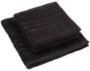 Set de prosoape Classic negru, 2 buc. 50 x 100 cm, 1 buc. 70 x 140 cm, 2 bucăți 50 x 100 cm, 1 bucăți 70 x 140 cm