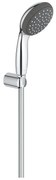 Set dus Grohe Vitalio, crom-negru, 1 tip jet, furtun 1.75m, suport perete nereglabil - 27944000