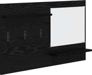 vidaXL Răcător de paltoane montat pe perete cu raft Stejar Negru