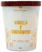 Lumânare Arome în sticlă cu capac metalic 255gVanilla & Sandalwood
