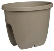 Ghiveci de agățat pe balcon  BalconiaOVI taupe, diam. 30 cm