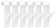 Cârlige pentru caloriferul din baie, transparente, set 6 buc