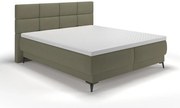 Pat matrimonial 180 cm Riviera 180 (cu somieră și saltea) (cu sp. depozitare) (verde + negru). 1099640
