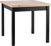 Masa extensibila FLIP, stejar artisan/negru, PAL laminat, 80/160x80x78