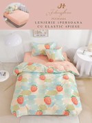 Set Lenjerie De Pat 1 Persoana, 4 piese, cu ELASTIC - Sweet