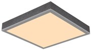 Plafoniera LED aluminiu argintiu, MDF gri DORO 30x30cm