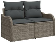 vidaXL Set de canapele pentru grădină 9 pcs Gri 100 x 55 x 73 cm