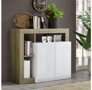 Comodă LENOR alb/maro