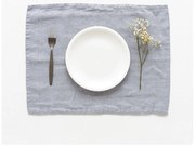 Suport din in pentru farfurie Linen Tales, 35 x 45 cm, gri deschis