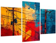 Tablou - Linii electrice abstracte (90x60 cm)